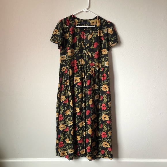 Christy Dawn Dresses & Skirts - Christy Dawn Black Floral Dress